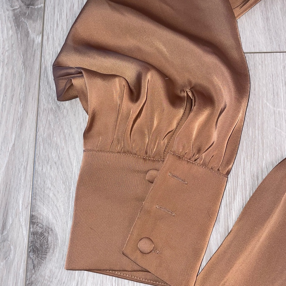 Elegant Brown One-Shoulder Maxi Dress - Picture 4 of 7
